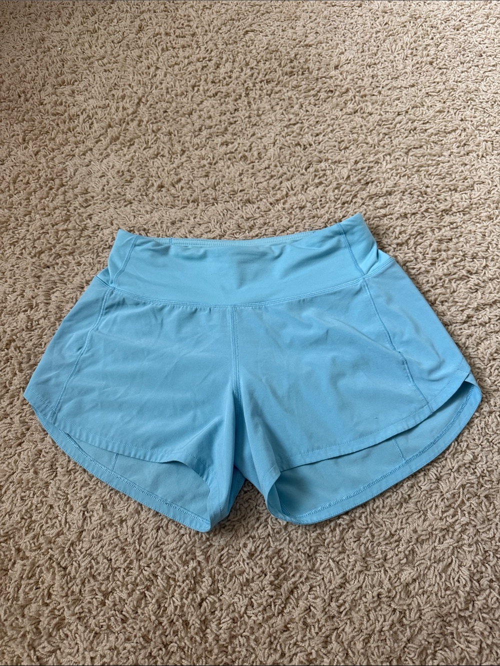 Lululemon blue speed up shorts size 2